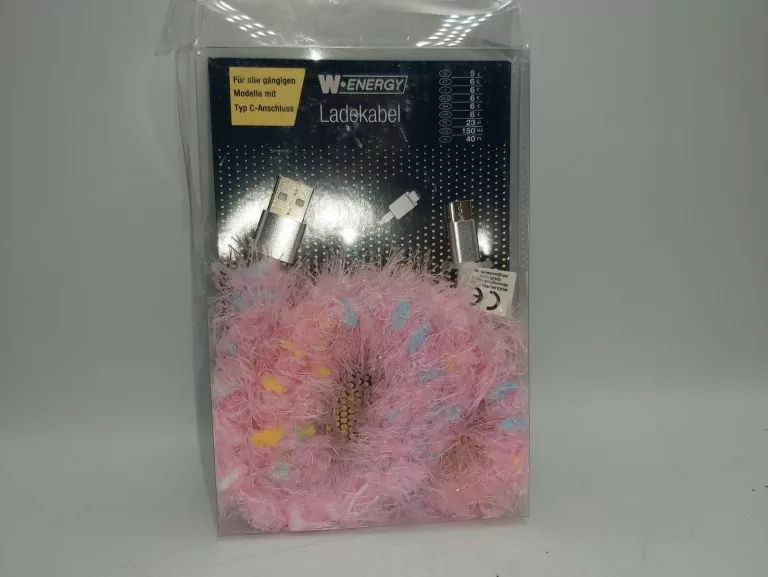 KABEL USB NA USB TYP C 1M RÓŻOWE DEKORACYJNY!!!