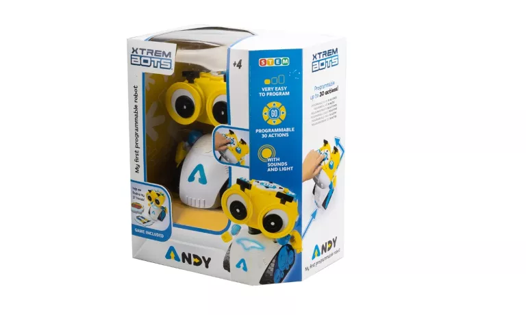 DO PROGRAMOWANIA I KODOWANIA TM TOYS XTREM BOTS – ANDY - ROBOT DO NAUKI