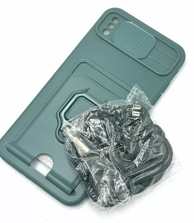 CASE / ETUI IPHONE XS MAX ZIELONE ZE SZNURKIEM