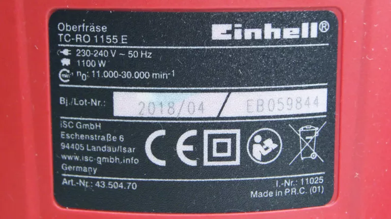 FREZARKA GÓRNOWRZECIONOWA EINHELL TC-RO 1155E