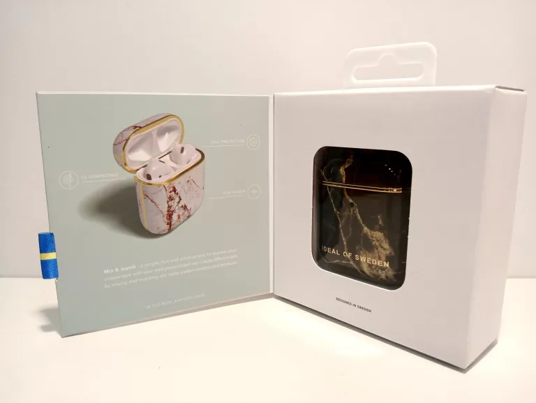 ETUI AIRPODS CASE 1 ST & 2 ND GEN IDEAL OF SWEDEN GOLDEN SMOKE MARBLE