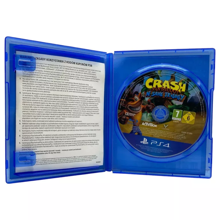 GRA PS4 CRASH BANDICOOT N. SANE TRILOGY