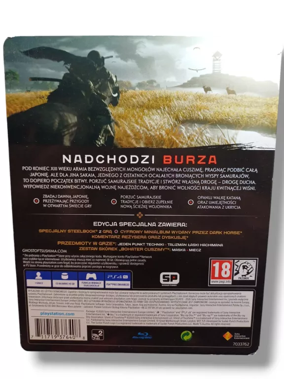GRA PS4 GHOST OF TSUSHIMA STEELBOOK