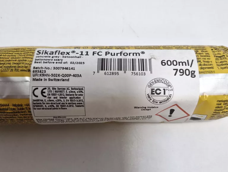 SIKA SIKAFLEX 11FC KLEJ USZCZELNIACZ POLIURETANOWY CZARNY 600 ML