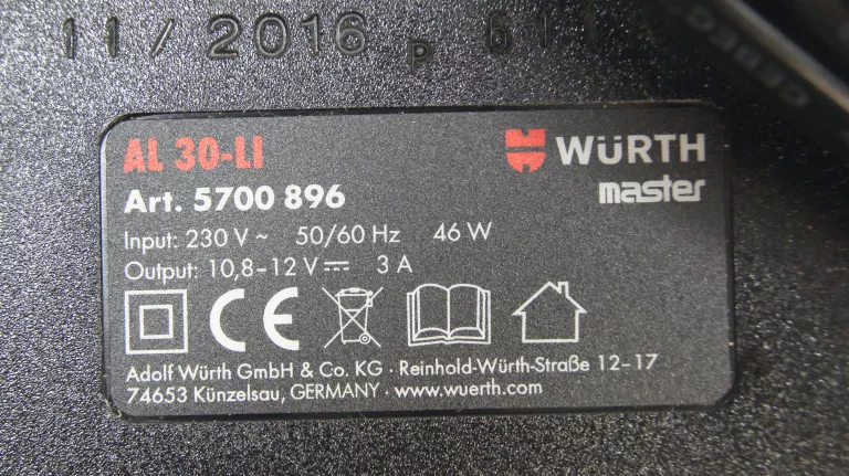 WURTH POWERPACK 12V DWA AKUMULATORY 12V 4,0 AH +ŁADOWARKA