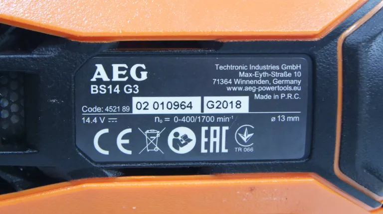 WKRĘTARKA AEG BS 14 G3 2AQ +ŁAD +WALIZKA KOMPLET