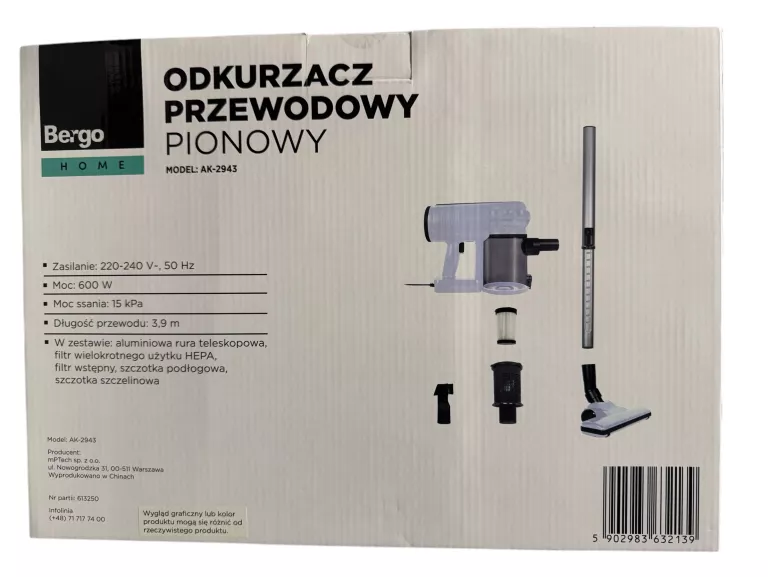 ODKURZACZ PIONOWY BERGO