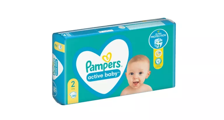 PIELUSZKI PAMPERS ACTIVE BABY ROZMIAR 2 66 SZT.