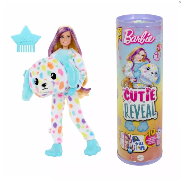 BARBIE CUTIE REVEAL KOLOROWE MARZENIA LALKA W KOSTIUMIE PIESEK