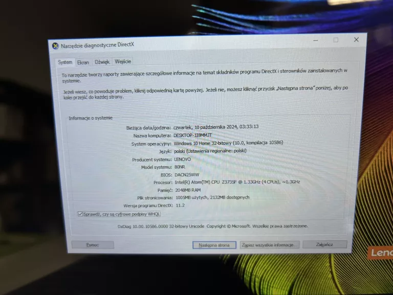 LAPTOP IBM, LENOVO MIIX 320 10,1 " INTEL ATOM X 2 GB / 32 GB