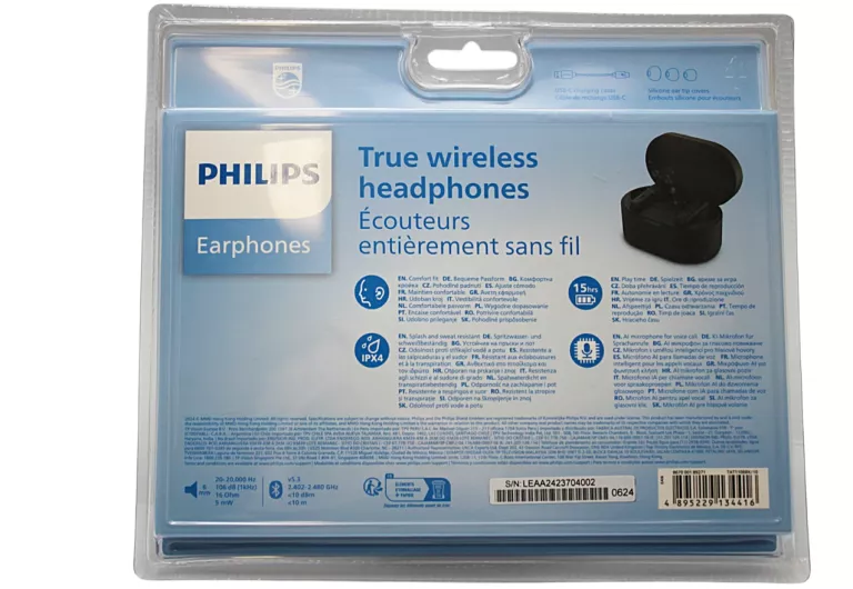 SŁUCHAWKI PHILIPS EARPHONES NEW BLACK