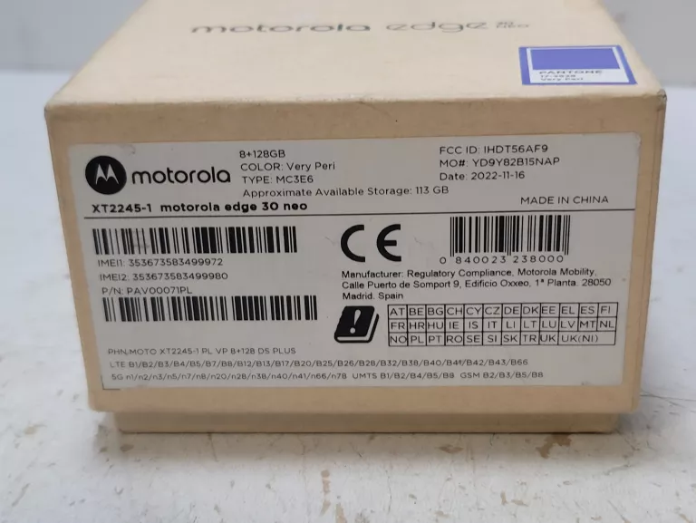 TELEFON MOTOROLA EDGE 30 NEO PEKNIĘTA/PUD