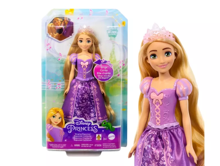 ROSZPUNKA HPH59 ZAPLĄTANI DISNEY LALKA DISNEY PRINCESS 27 CM LALKA
