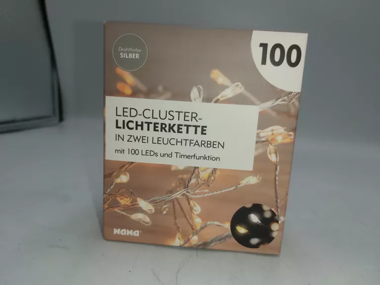 LAMPKI LED CLUSTER 100 LED SILVER KOMPLET