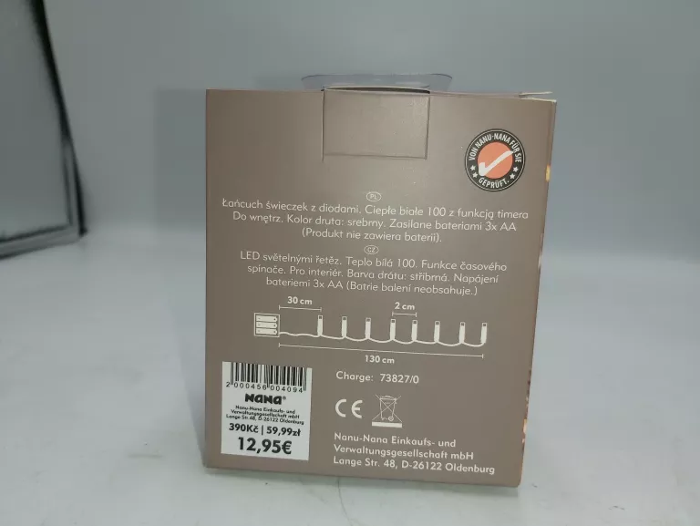 LAMPKI LED CLUSTER 100 LED SILVER KOMPLET