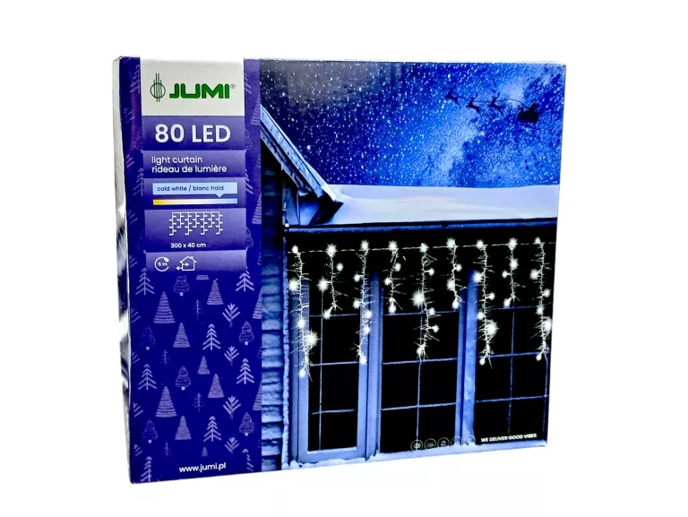 KURTYNA ŚWIETLNA 80 LED JUMI 300X40CM JAK NOWA!