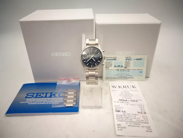 ZEGAREK SEIKO 8T67-00S0 CHRONOGRAF PARAGON W.KRUK