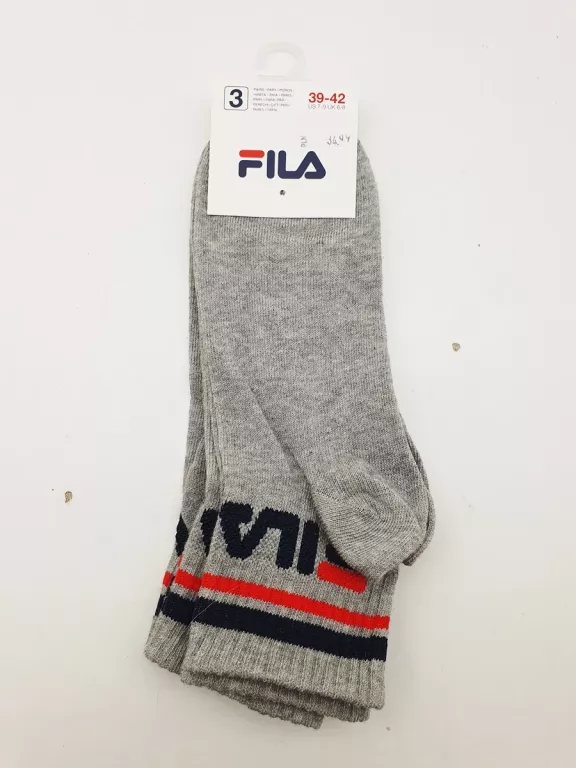 SKARPETKI FILA SZARE 3 PAK 39-42
