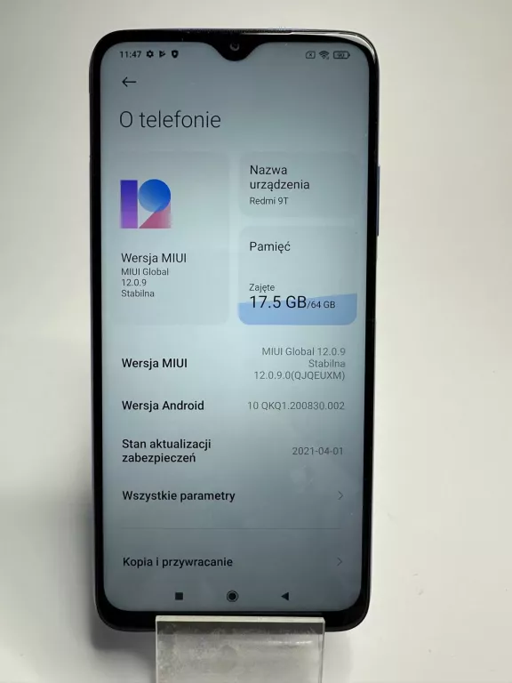 TELEFON XIAOMI REDMI 9T  4/64GB.