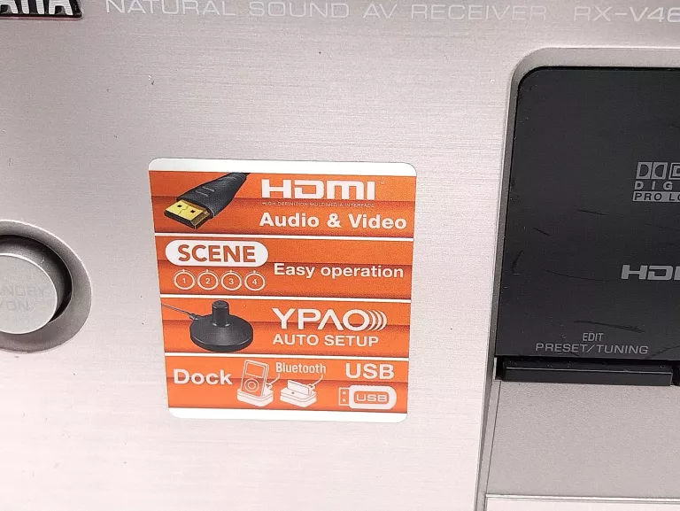 AMPLITUNER YAMAHA RX-V463 HDMI/USB + PILOT