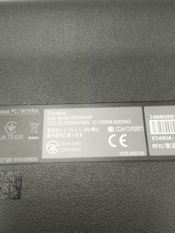 LAPTOP ASUS K540U INTEL CORE I3 15,5" (OPIS)