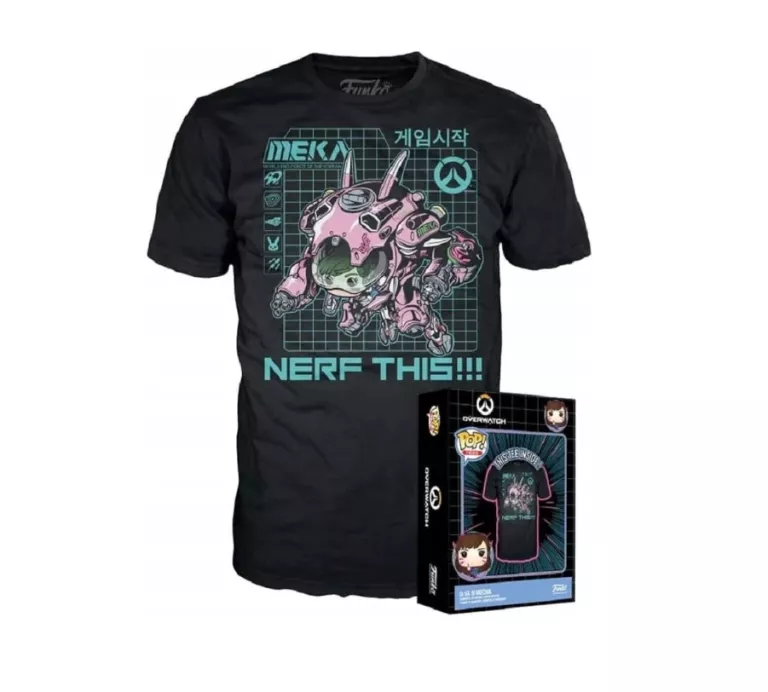 KOSZULKA FUNKO POP TEE OVERWATCH D.VA I MACHA R.S