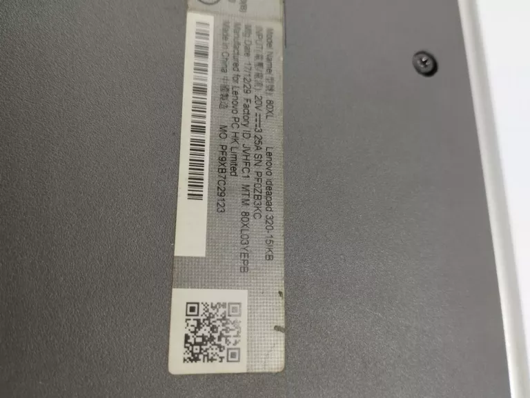 LAPTOP LENOVO IDEAPAD 320 I5-7200U 4GB 256GB 15.6 (OPIS)