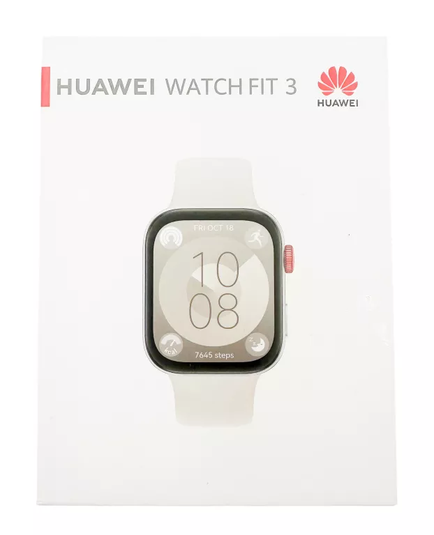 HUAWEI WATCH FIT 3, INTELIGENTNY ZEGAREK, BIAŁY