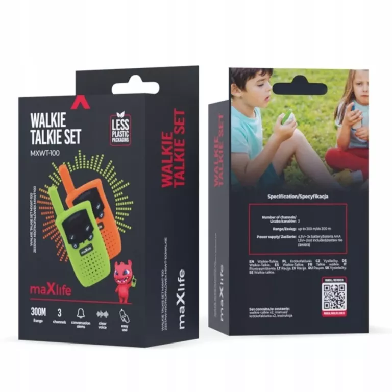 KRÓTKOFALÓWKI DLA DZIECI WALKIE TALKIE ZESATW 2 SZT KOLOROWE DUŻY ZASIĘG