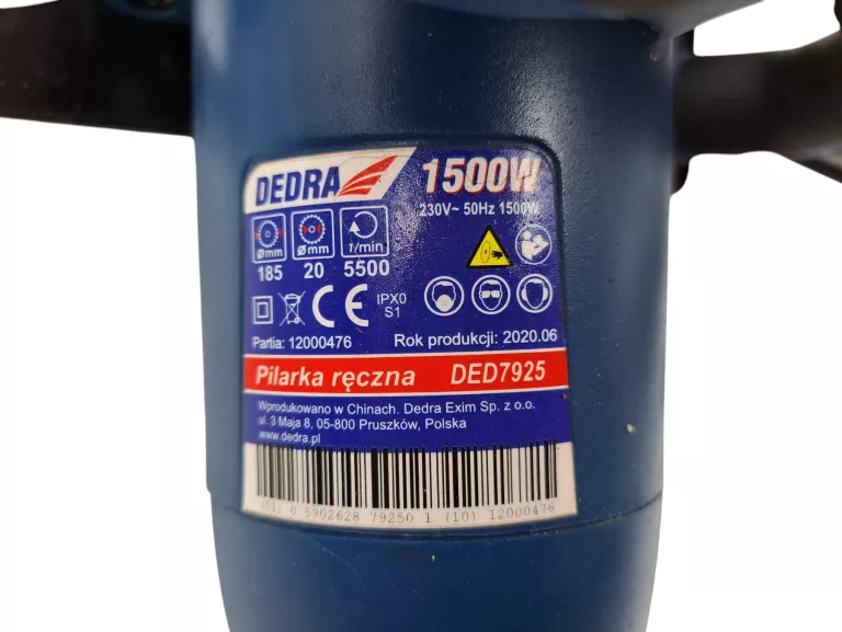 PILARKA TARCZOWA DEDRA DED7925 1500W 185MM 45°