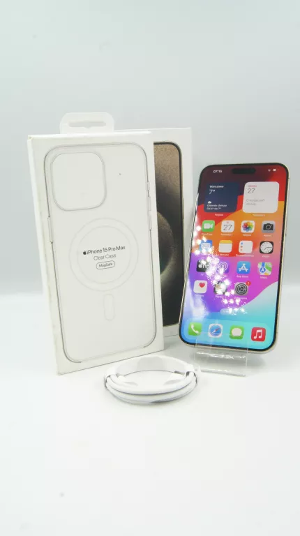 SMARTFON APPLE IPHONE 15 PRO MAX 256GB BAT. 100% GWARANCJA +ORYGINALNE ETU