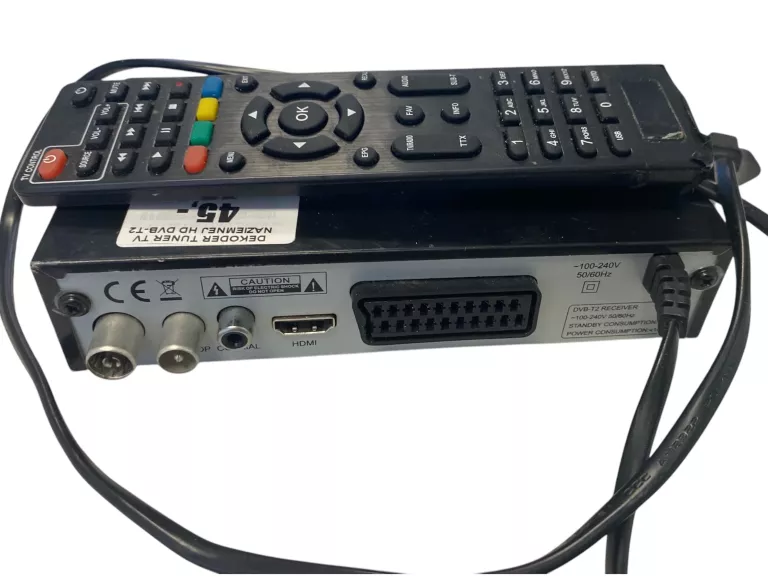 DEKODER TUNER TV NAZIEMNEJ HD DVB-T2 LXDVB2 + PLOT BEZ TYLNEJ KLAPKI