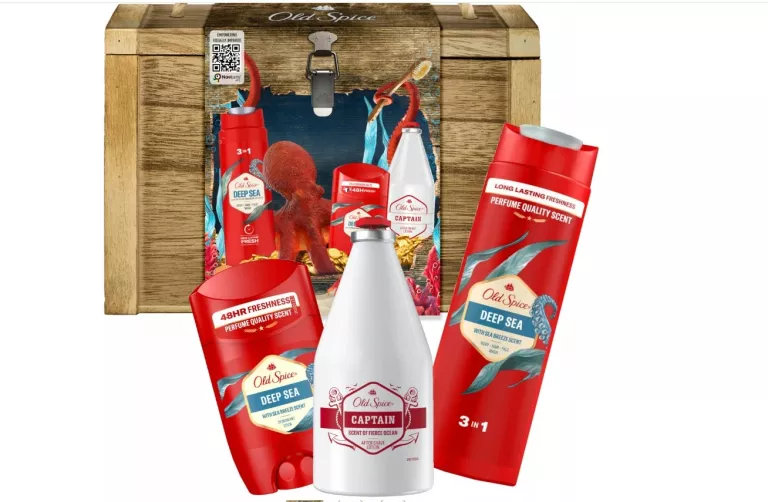 OLD SPICE ZESTAW PREZENTOWY DEEP SEA SZTYFT+ŻEL+PŁYN PO GOLENIU W SKRZYNCE