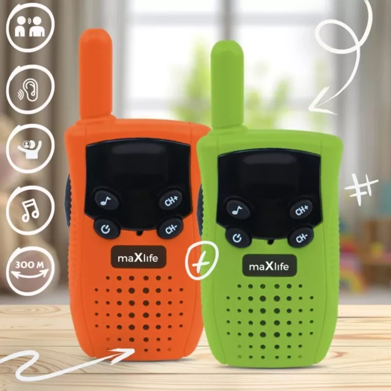 KRÓTKOFALÓWKI DLA DZIECI WALKIE TALKIE ZESATW 2 SZT KOLOROWE DUŻY ZASIĘG