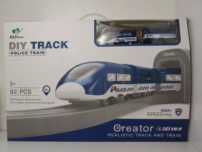 ZABAWKA KOLEJKA DIY TRACK POLICE TRAIN