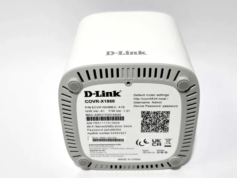 ROUTER SYSTEM MESH D-LINK COVR-X1863 COVR AX1800 WIFI6 802.11AX 420M2 3PAC