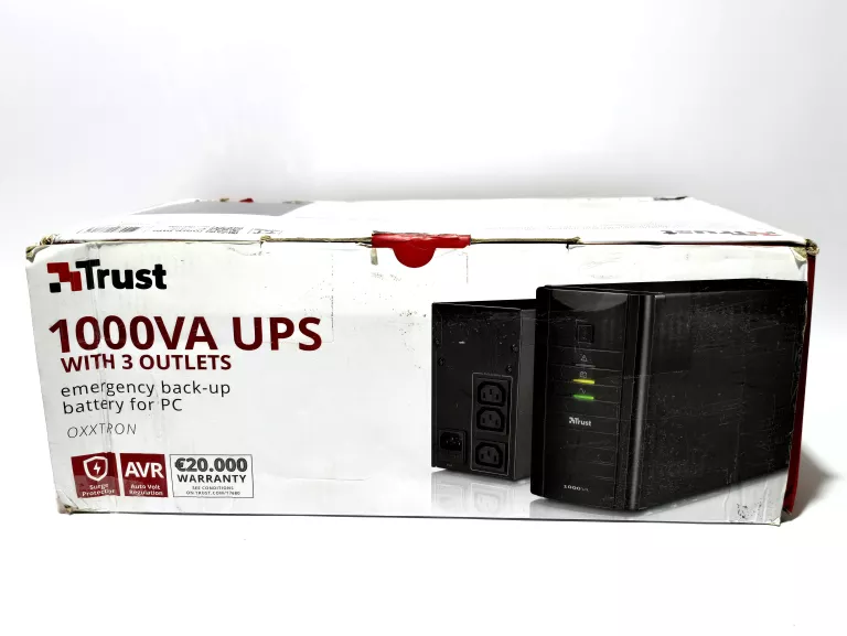 UPS DO KOMPUTERA TRUST OXXTRON ZASILACZ AWARYJNY BEZPRZERWOWY 1000VA
