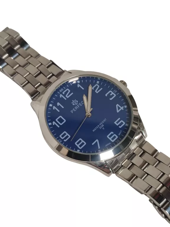 ZEGAREK MĘSKI PERFECT RAGNAR DUŻE CYFRY 46 MM NIEBIESKI