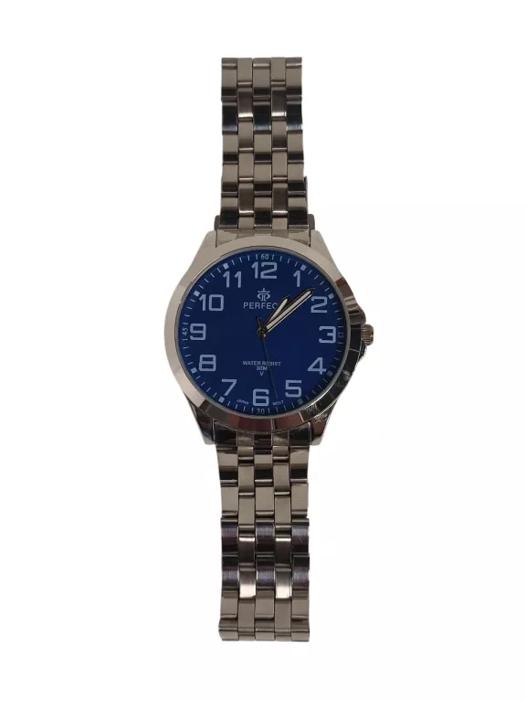 ZEGAREK MĘSKI PERFECT RAGNAR DUŻE CYFRY 46 MM NIEBIESKI