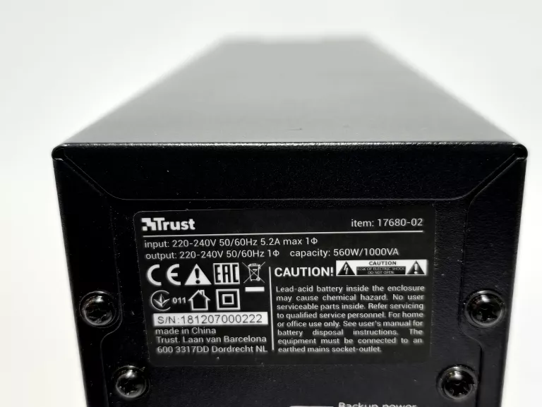 UPS DO KOMPUTERA TRUST OXXTRON ZASILACZ AWARYJNY BEZPRZERWOWY 1000VA