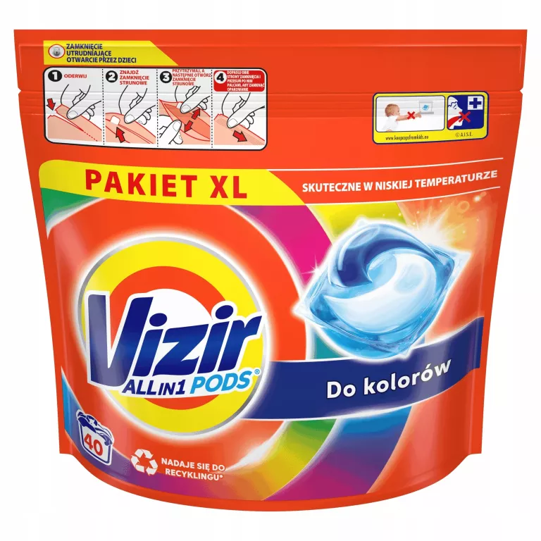 KAPSUŁKI DO PRANIA VIZIR ALL-IN-1 40 SZT.