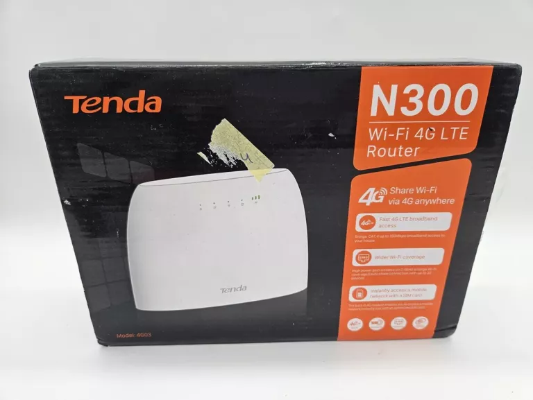 ROUTER LTE TENDA 4G03 802.11N (WI-FI 4) N300 JAK NOWY!