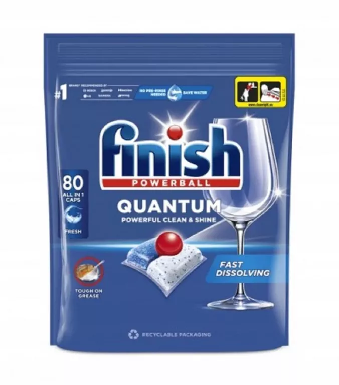 FINISH QUANTUM KAPSUŁKI DO ZMYWARKI ALL-IN-1 REGULARNE 80 SZTUK