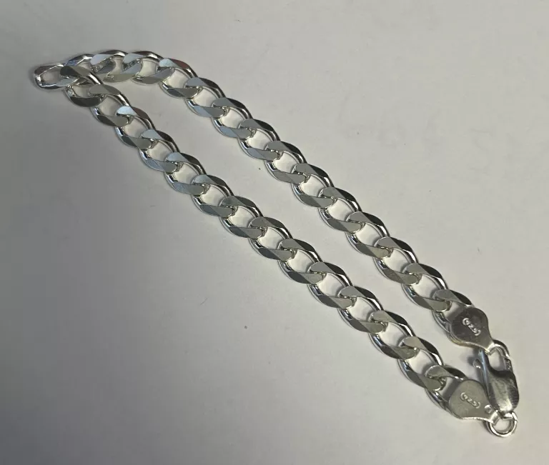 BRANSOLETKA SREBRNA PRÓBY 925 - 22,5 CM, 13,56 G, ELEGANCKI SPLOT