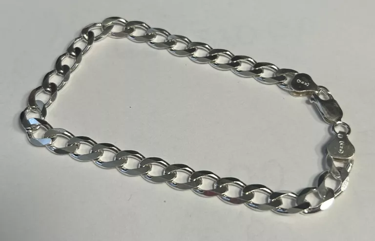 BRANSOLETKA SREBRNA PRÓBY 925 - 22,5 CM, 13,56 G, ELEGANCKI SPLOT
