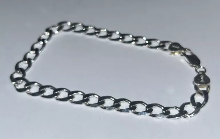 BRANSOLETKA SREBRNA PRÓBY 925 - 22,5 CM, 13,56 G, ELEGANCKI SPLOT