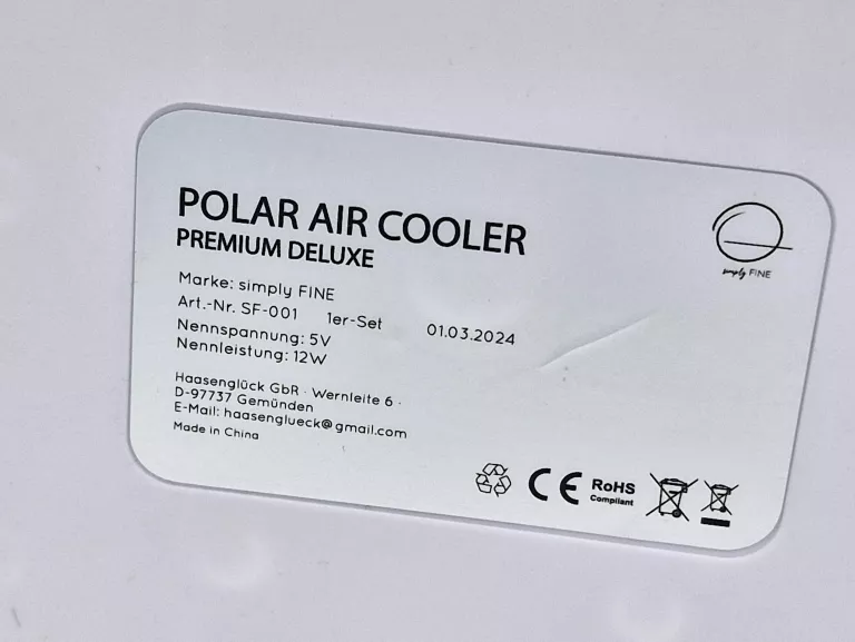 MINI WENTYLATOR/KLIMATYZATOR PRZENOŚNY POLAR AIR COOLER USB