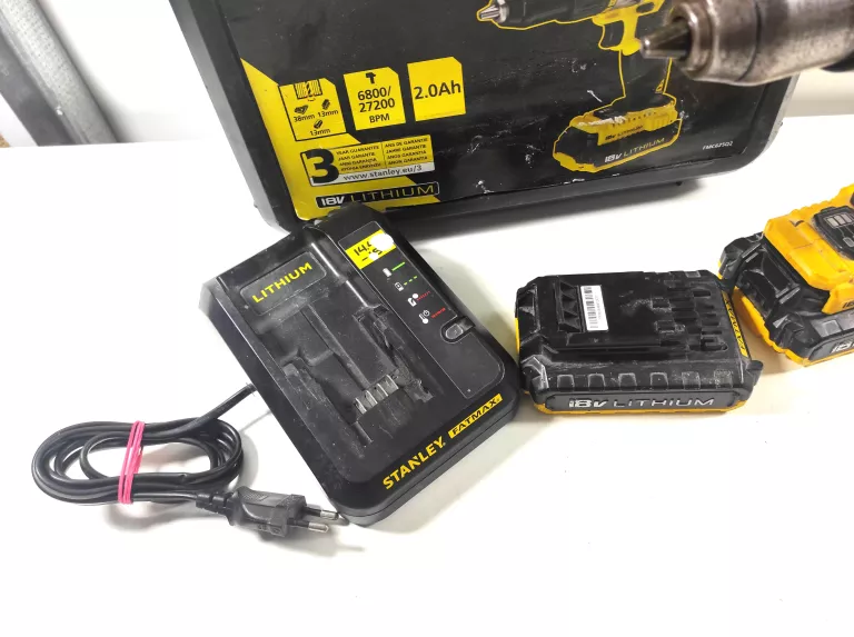 WKRĘTARKA STANLEY FATMAX FMC625 + 2 AKU+ ŁAD + WAL