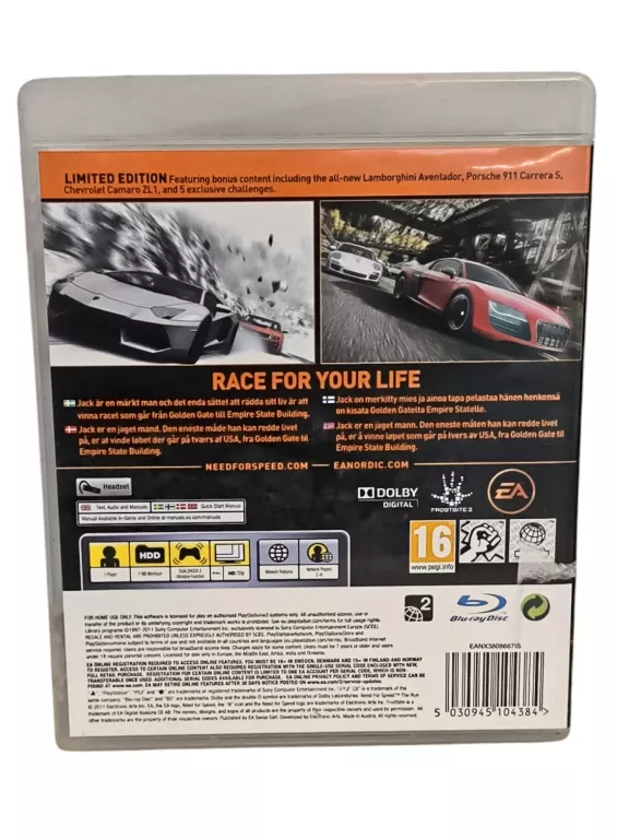 GRA PS3 NEED FOR SPEED RUN THE LIMITED EDITION