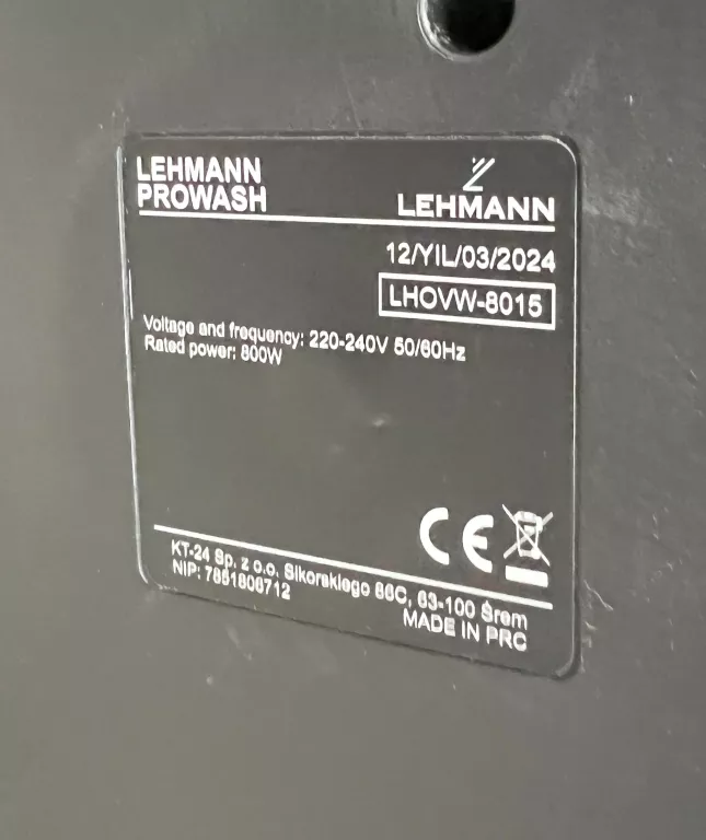 ODKURZACZ PIORĄCY LEHMANN PROWASH LHOVW-8015